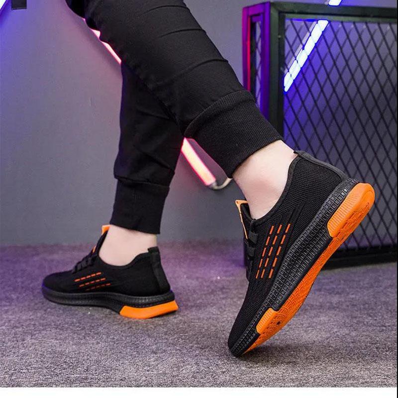 Shoes Men's Four Seasons Flying Woven Sports Shoes Breathable Casual Shoes Non-slip Soft Bottom Running Shoes