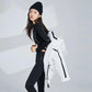 Winter Ladies Hooded Mid-Length Down Jacket Workwear Versatile Casual Warm Jacket Slim Fit Down Jacket Outdoor Windproof Padded Jacket