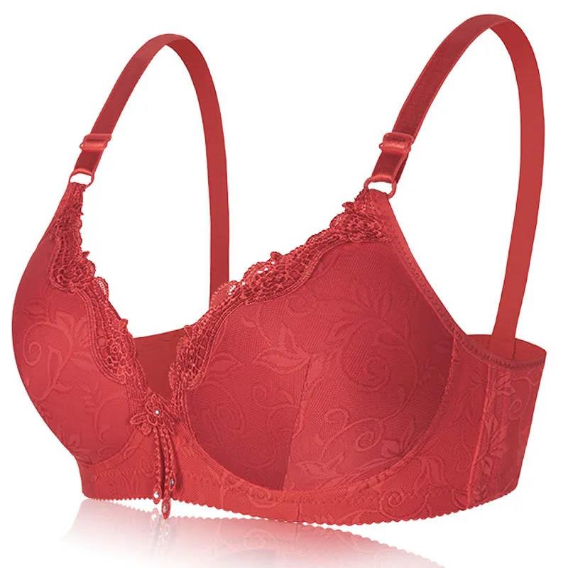 Ladies Soft Cotton Thin Breathable No Steel Rings Gathering Comfortable Anti-sagging Sexy Lace Adjustable Styling Bra