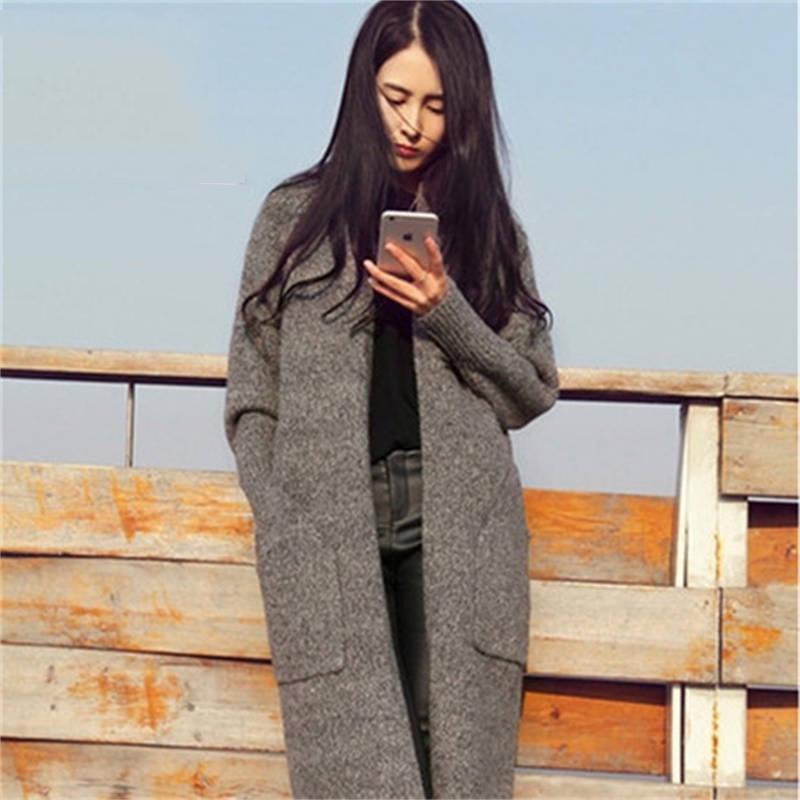 Womens' Autumn Cardigan Long Sweater Sweater Women Cuff Design Cardigan Design