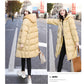 Hooded Ladies Coat Long Coats Parka Jacket Mid-long Women Winter Pink Thick Jacket Quilted Jacket