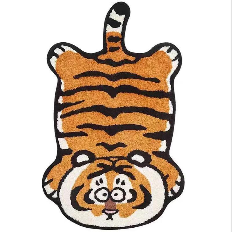Imitation Cashmere Thick Tiger Carpet Bedroom Bedside Carpet Special-shaped Carpet Bathroom Non-slip Absorbent Mat