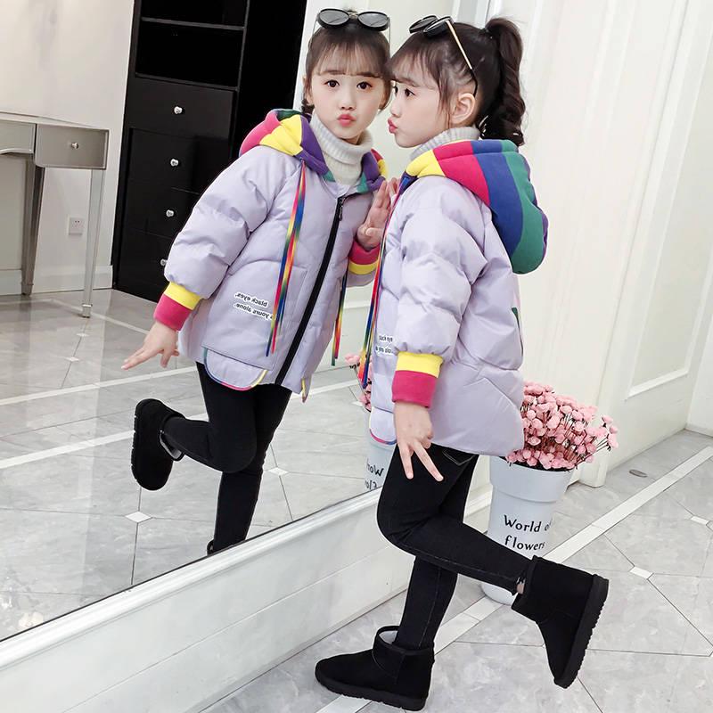 Children Winter Jacket for Girls Kids Hooded Warm Coats Hooded Cotton-Padded Jacket Kids Clothes