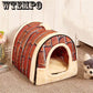 Dog House Comfortable Print Stars Kennel Mat For Pet Puppy Top Quality Foldable Cat Sleeping Bed
