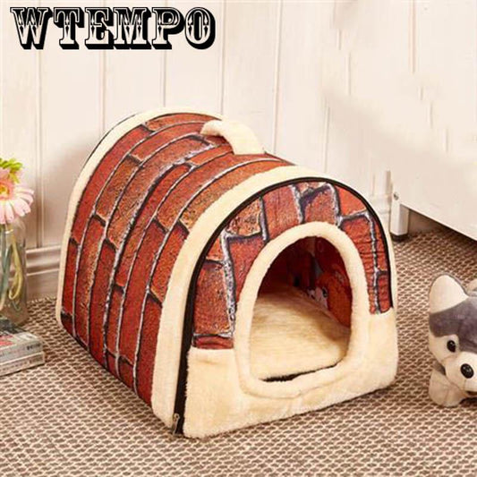 Dog House Portable Indoor Pet Bed Soft Warm and Comfortable Cat Dog Sweet Room pet house Dogs Beds