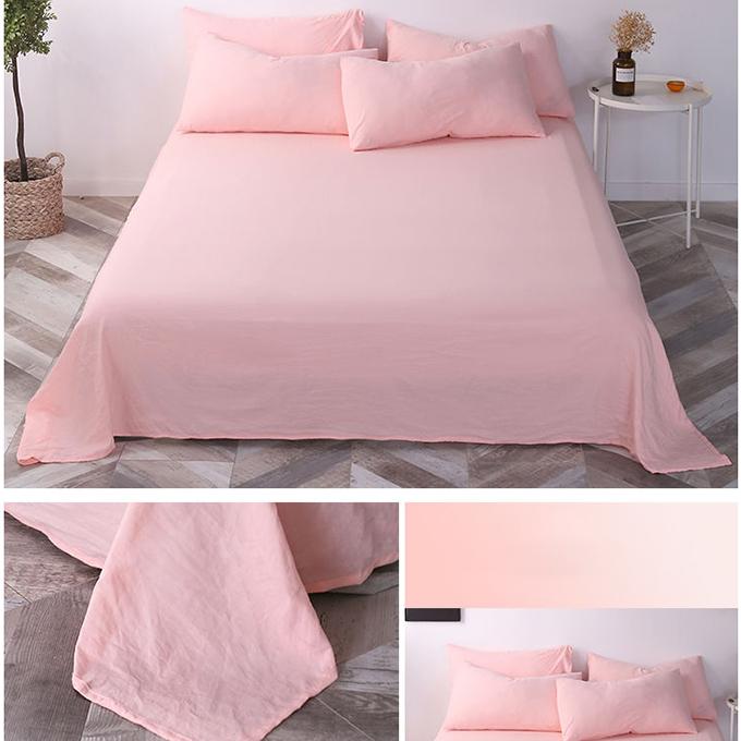 Four Seasons Universal Washed Cotton Bedding, Three-piece Single-piece Bed Sheet, Two Pillowcases, Cotton Sheet, Sweat-absorbent and Breathable