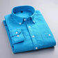 Corduroy Slim Fit Long Sleeve Shirt Men's Solid Color Casual Shirt Spring High Quality Pocket Lapel Shirt