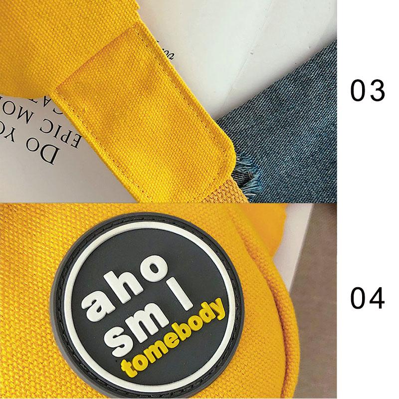 Cute Unisex Children Canvas Sling Bag Outdoor Travel Boy Girl Shoulder Bag Home Supplies Crossbody Chest Bag for Gift