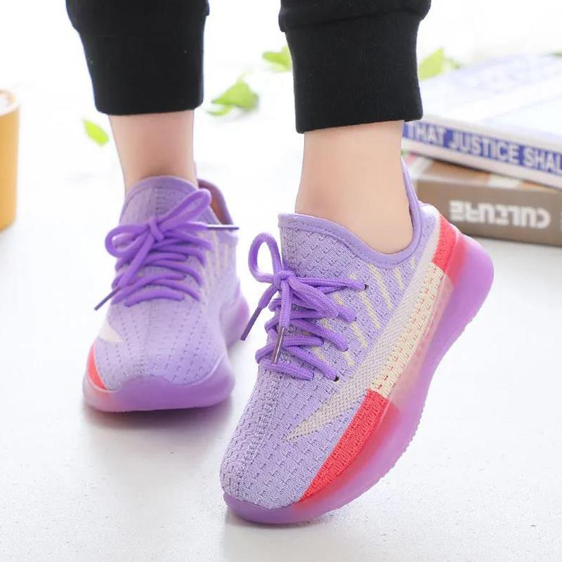 Children's Sports Shoes Spring and Summer Girls' Shoes Flying Woven Coconut Mesh Shoes Boys Mesh Breathable Casual Running Shoes