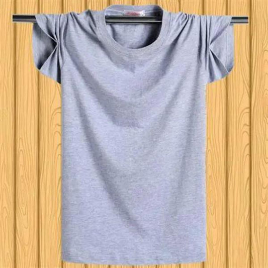 Summer Plus Fat Plus Size Thin Short-sleeved Men's T-shirt Cotton Round Neck Half-sleeve Casual Sports Loose Fat Undershirt