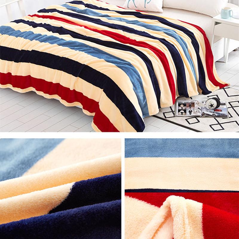 Skin-friendly Summer Blanket Flannel Sheets and Blankets Four Seasons Coral Fleece Napping Blanket
