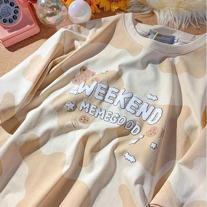 Street Style Loose Short-sleeved T-shirt Female Student Tide Brand Harajuku Style Couple Half-sleeve Top