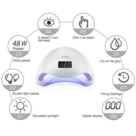 Pofulove UV LED Lamp For Nails Dryer48W Lamp For Manicure Gel Nail Lamp Drying Lamp For Gel Varnish