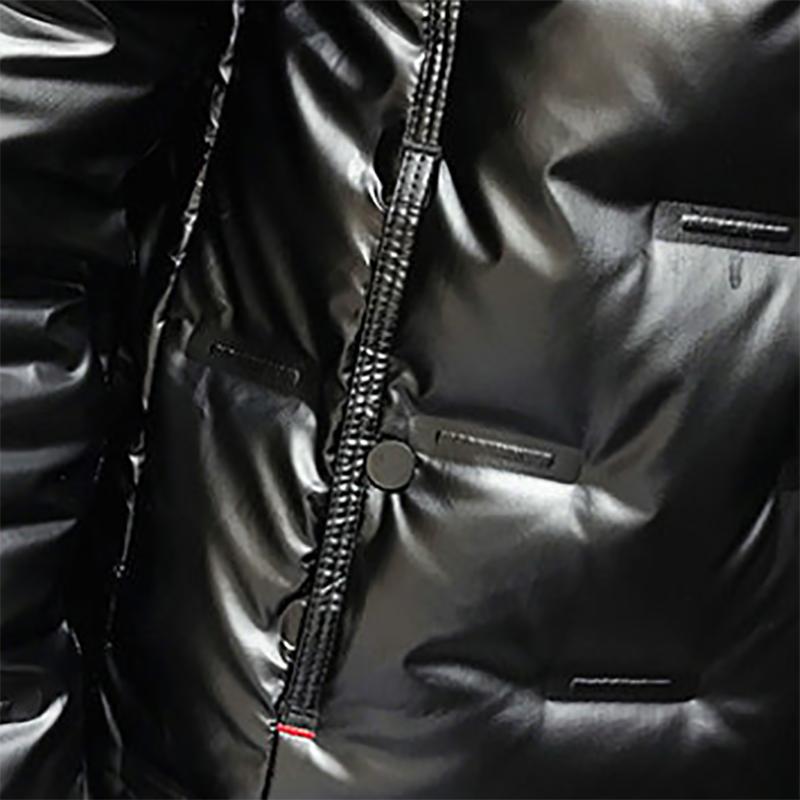 Glossy Down Jacket Men's Short Winter Jackets Korean Version of The Trend of Thick Warm Hooded Men's Jacket