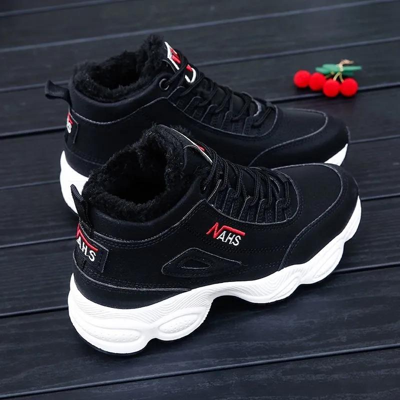 Women's Shoes Cotton Shoes Plus Velvet Sports Shoes High-top Women's Shoes Student Korean Version of The Old Shoes Winter