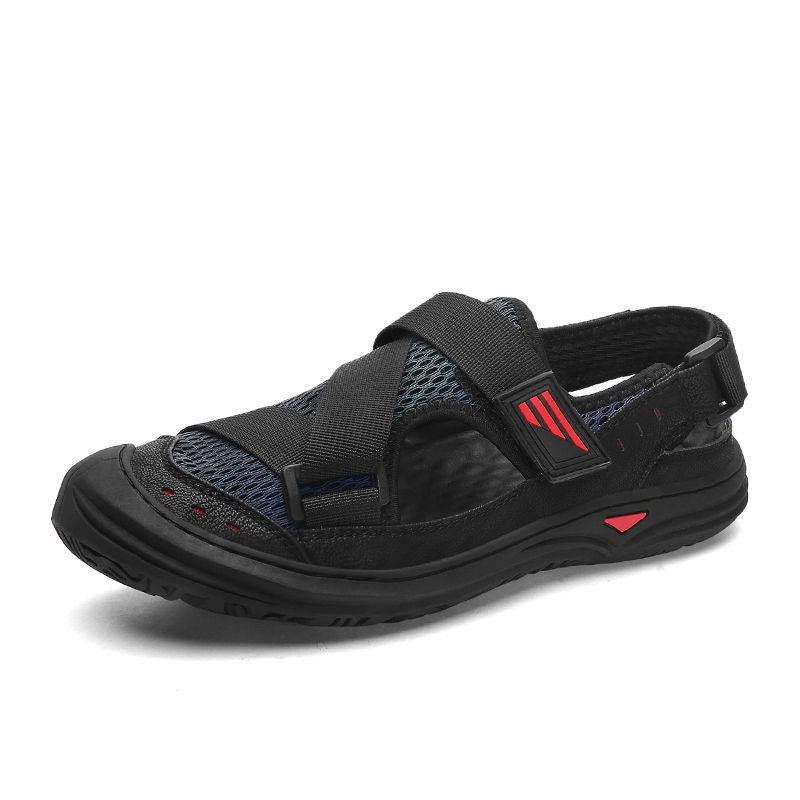 Men's Sandals Trend Breathable Soft Bottom Fashion Hole Outdoor Beach Sandals Men Relaxed and Comfortable