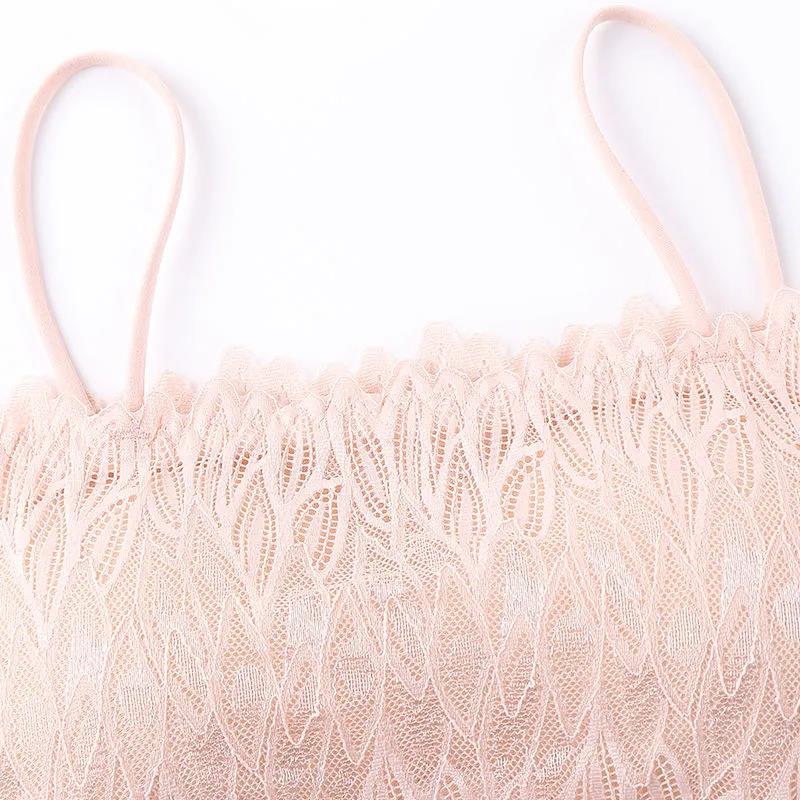 Line Around Lace Suspender Wrapped Chest Bra Beautiful Back Backing Breast Pad Anti Light No Steel Ring Underwear Bra