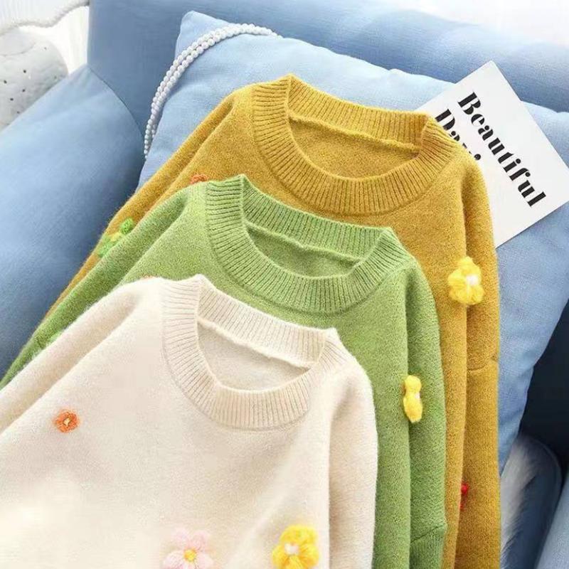 Sweater Women's Pullover Autumn and Winter Loose Wild Small Fresh Sweater Women Tide