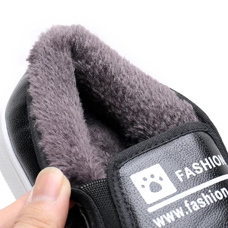 Cotton Shoes Women's Winter Waterproof Thickened Plus Suede Leather Winter Thick-soled Non-slip Casual Warm Flat Shoes