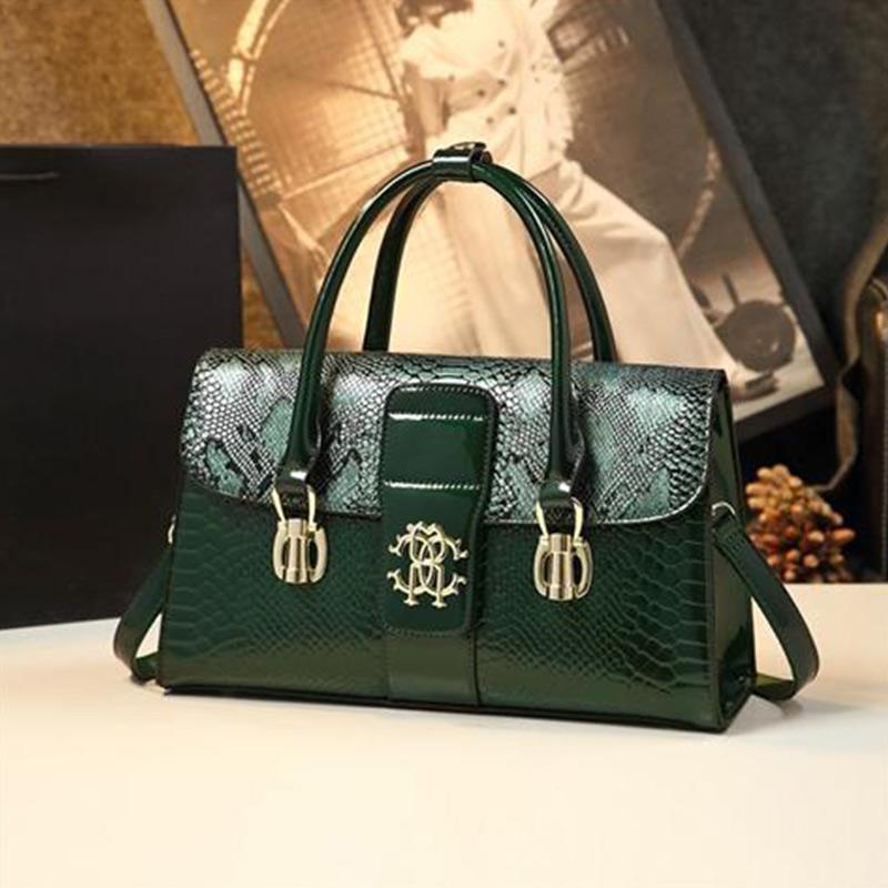 Atmospheric Crocodile Pattern Middle-aged Mother Bag Fashion Snake Pattern Leather Women's Bag Shoulder Messenger Handbag