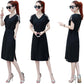 Chiffon Dress Short-sleeved Spring Summer Korean Fashion Fashion In The Long Style Loose Temperament Thin Skirt Women