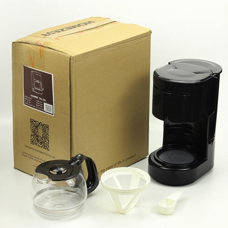 Coffee and Teapot Household Portable Automatic Mini American Coffee Machine Drip Type Freshly Ground Manual Coffee Machine 220V