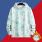 Fleece Sweater Men's Trendy Hooded Loose Dyeing Autumn and Winter Trend All-match Handsome Sweater
