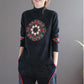 National Style Vintage Pullover Sweater Women Autumn Winter High-neck Plus Size Inner Base Sweater Loose Knitwear