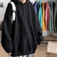 Hooded Sweater Men's Hooded Loose Wild Autumn and Winter Pullover Sweater Hong Kong Style Solid Color Plus Velvet Thick Knitwear Hoodie Sweatshirts