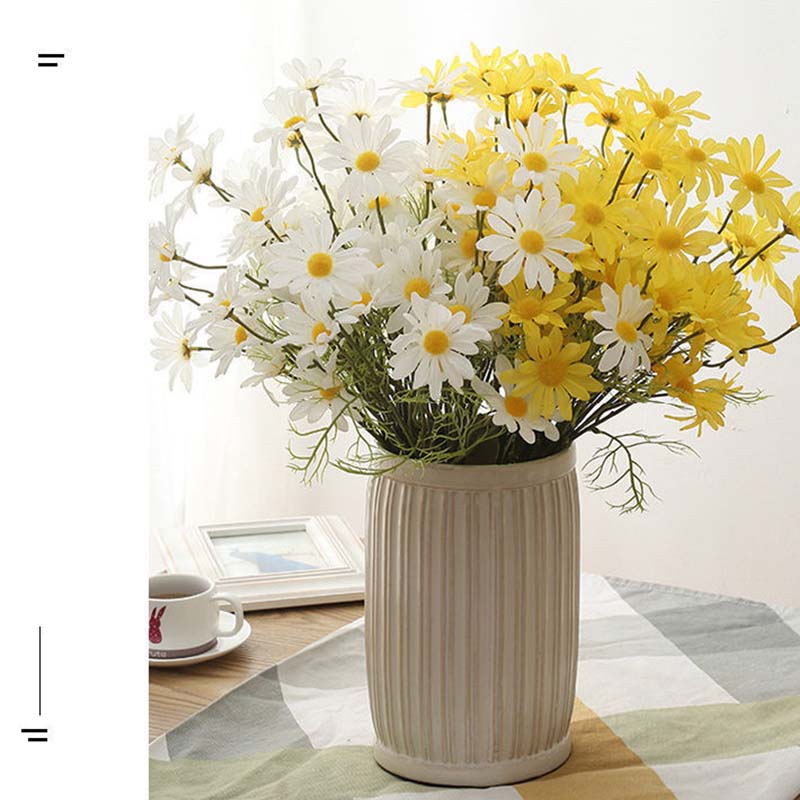 Dried Flowers Small Daisies Fake Flowers Simulation Flowers High-end Decoration Living Room Bouquets Flowers Simulation Photo Props Wedding Decoration