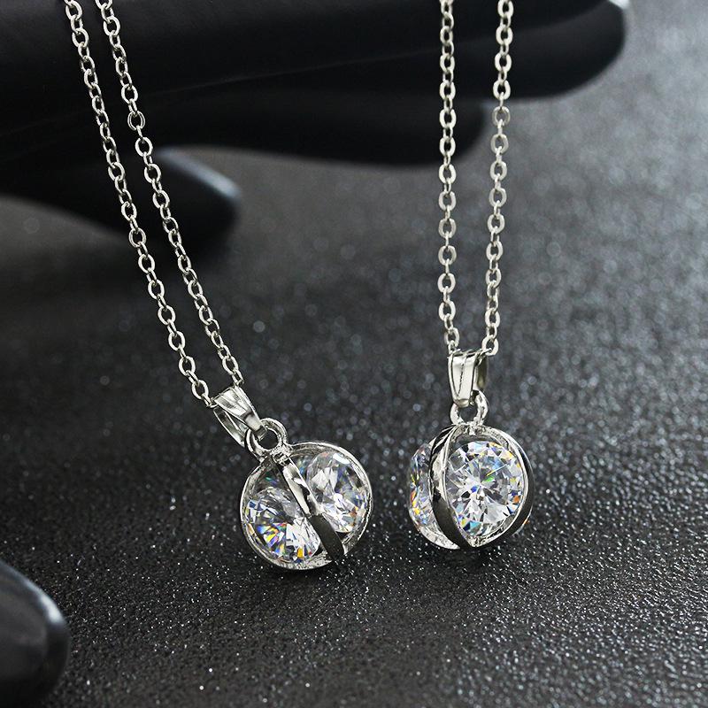 Boutique Four-sided Zircon Necklace Necklace Creative Fashion Pumpkin Necklace