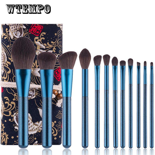 12Pcs Marble Makeup Brushing Suit Eye Brush Eyelash Brush Makeup Tools Maquiagem Profissional