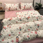 Ins Cartoon Fresh Four-piece Cute Girl Heart Dormitory Quilt Cover Sheet Three-piece Bedding