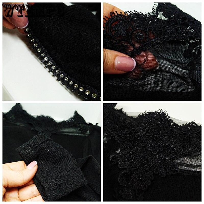 Women Sexy Black Lace Voile Hollow Out Bodycon Dresses Zipper Hem Butterfly Strap Backless Plus Size Slim Dresses