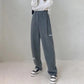 Gray Sweatpants Women's Loose-fitting Feet Korean Style High Waist Drape Tight Legs Wide-leg Straight-leg Pants Casual Pants