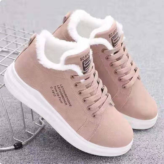 Cotton Shoes Women Plus Cashmere Sports Winter Korean Students Warm Big Cotton All-match Board Shoes Casual Winter Shoes