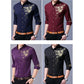 Men's Slim Shirt Korean Fashion Trend Shirt Casual Business British Hair Stylist Clothes
