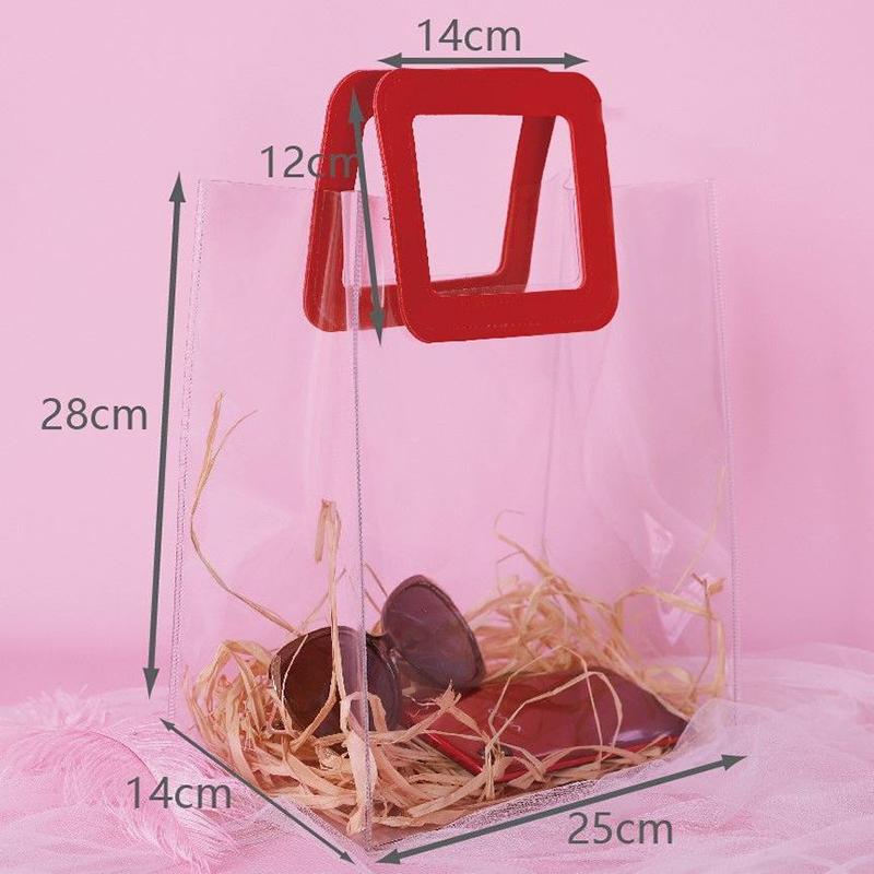 1pcs Women Clear Handbag Waterproof for Bathing Swimming Beach Shopping Bag Portable Transparent Bag