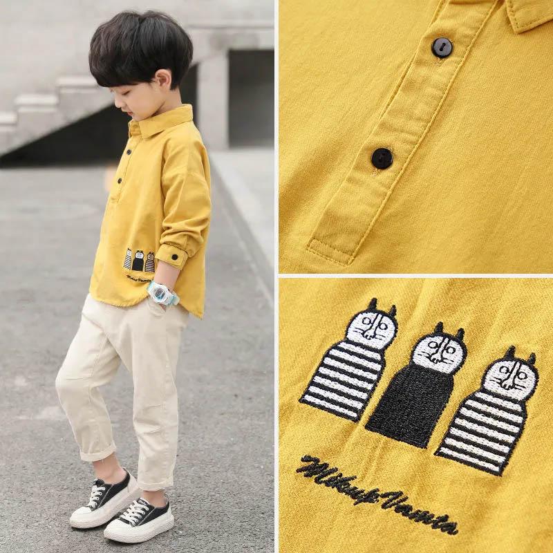 Children's Clothing Boys Spring and Autumn Suits Children's Casual Sports Cool Long Sleeve Shirts and Jeans Two-piece Sets