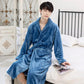 Long Robe Coat Men Cashmere Bathrobe Ladies Shawl Bathrobe Winter Thick Home Clothes
