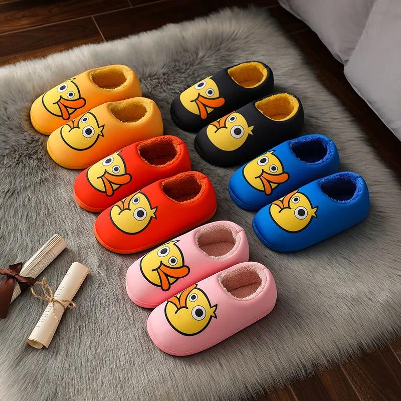Couple Cotton Slippers Ladies Outer Wear Non-slip Soft Bottom Autumn and Winter Fleece Warm Slippers