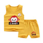 Children's Vest Set Cotton Comfortable Sweat-absorbing Breathable Sleeveless T-shirt + Shorts Cute Printing Boys and Girls Summer Baby Two-piece Set