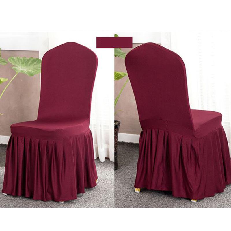 Universal All-inclusive Chair Cover Household One-piece Chair Cover Solid Color Skirt Elastic Chair Cover Hotel Generalv