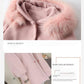 Women's Mid-length Woolen Coat with Waist and Woolen Collar Autumn and Winter Fashion Korean Small Thick Woolen Coat