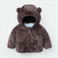 Girls' Warm and Windproof Cotton Clothes Autumn and Winter Thickened Plus Fleece Hooded Jacket