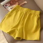 Women's Casual Shorts Summer Loose Elastic Waist Solid Color Thin Wide Leg Pants High Waist Casual All-match Shorts