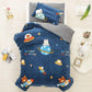 Children's Bed Set Autumn and Winter Double-sided Milk Velvet Three-piece Children Pillowcase Bed Sheet Duvet Cover Plus Velvet Soft Skin-friendly