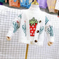Boys and Girls Sweater Autumn and Winter Thickening Children's Sweater Single-breasted Warm Jacket