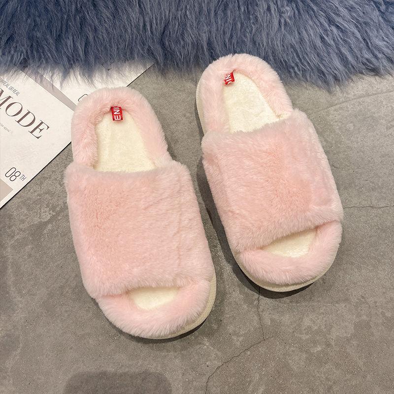 The Trend of Autumn and Winter Men's and Women's Cotton Slippers Warm and Durable Flat Shoes Fashion Casual
