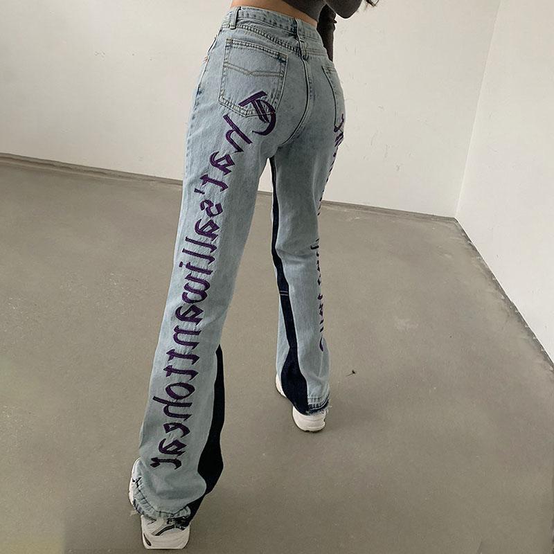 Spring Design Sense Loose Straight-leg Jeans Women's High-waisted Slimmer Drape Wide-leg Trousers Tide